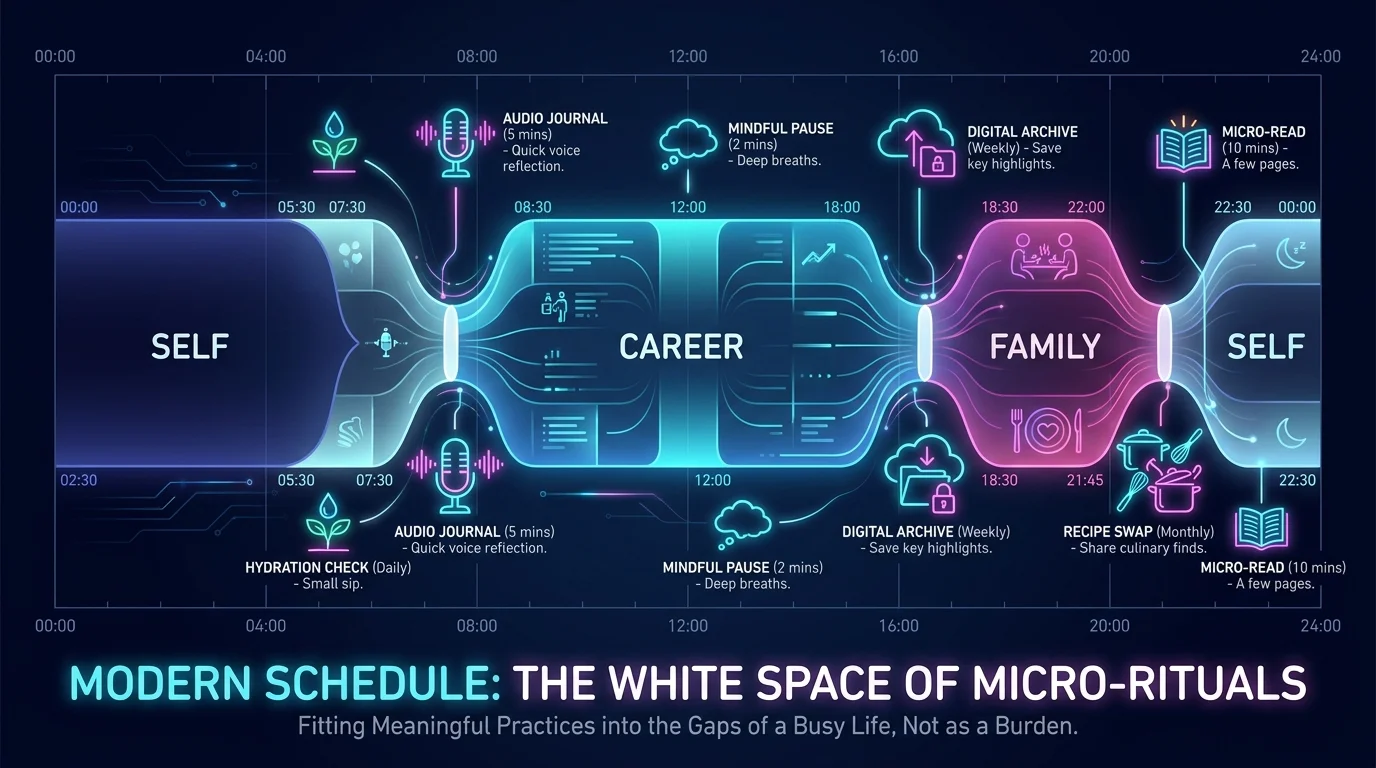 An infographic timeline showing how small sibling rituals fit into a busy daily schedule.